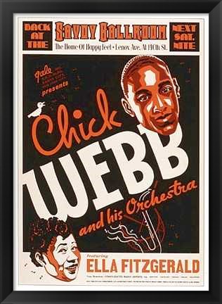 Framed Chick Webb and Ella Fitzgerald Savoy Bal Print