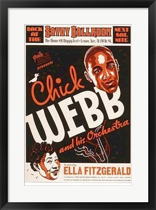 Framed Chick Webb and Ella Fitzgerald Savoy Bal Print