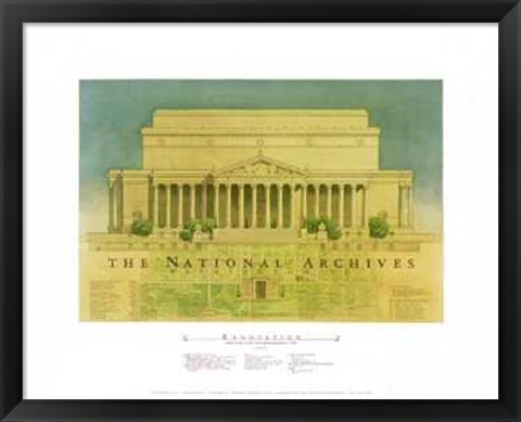 Framed National Archives, Washington Dc Print