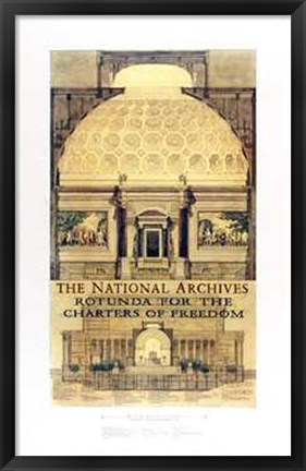 Framed National Archives Rotunda Print