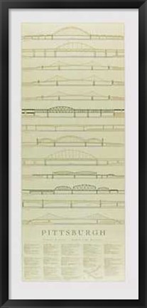 Framed Pittsburgh Bridges Print