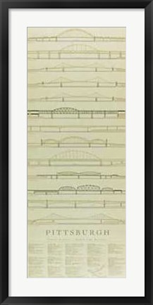 Framed Pittsburgh Bridges Print