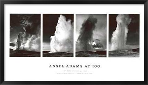 Framed Old Faithful Geyser Print