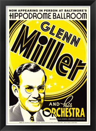 Framed Glenn Miller: Hippodrome Ballroom, Balti Print