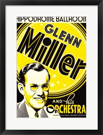 Framed Glenn Miller: Hippodrome Ballroom, Balti Print