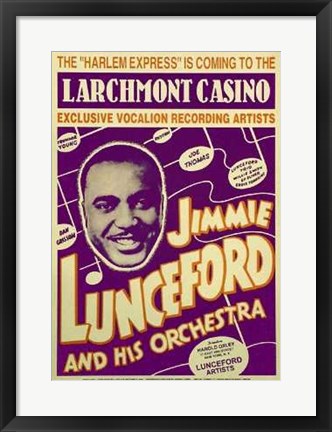 Framed Jimmie Lunceford: Larchmont Casino, 1938 Print