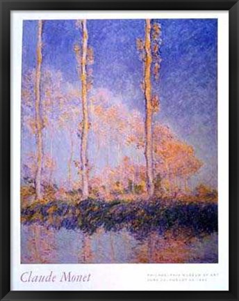 Framed Poplars Print