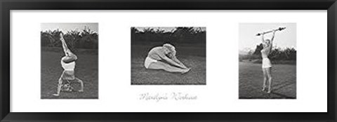 Framed Marilyn&#39;s Workout (triptych) Print