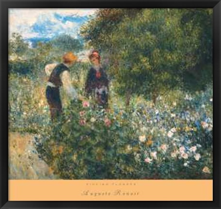 Framed Picking Flowers Print