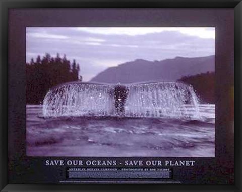 Framed Save Our Oceans, Save Our Planet Print