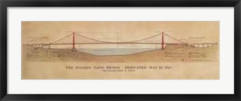 Framed Golden Gate Bridge Print