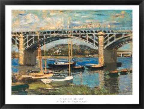 Framed Bridge at Argenteuil (bridge center) Print