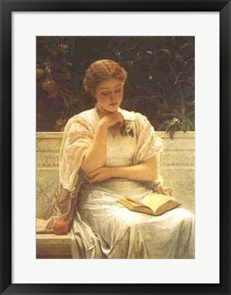 Framed Girl Reading Print