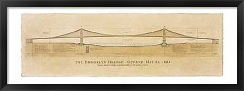 Framed Brooklyn Bridge Print