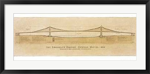 Framed Brooklyn Bridge Print