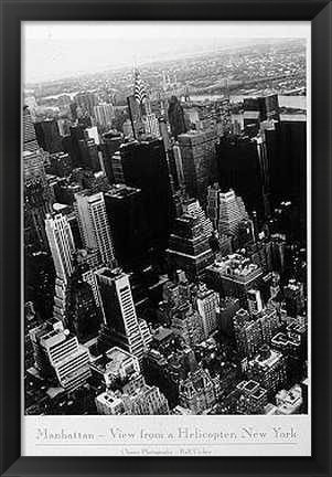 Framed Manhattan View from a Helicopter Print