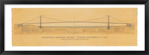 Framed Verrazano Narrows Bridge Print