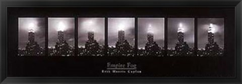 Framed Empire Fog (Bw) Print