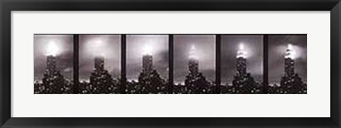 Framed Empire Fog (Bw) Print