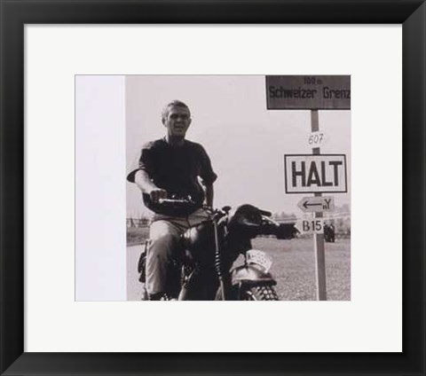 Framed Steve Mcqueen, Great Escape Print