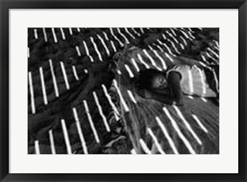 Framed Asleep on Coney Island Ny 1985 Print