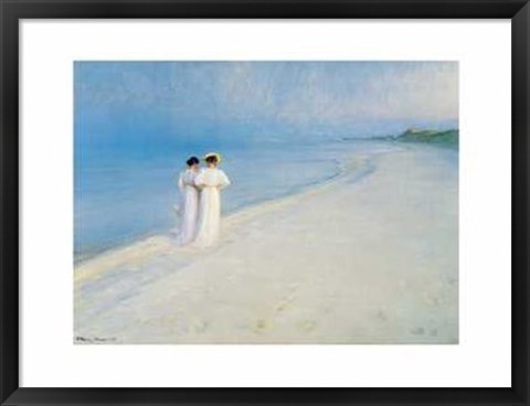 Framed Summer Afternoon on Skagen Beach Print