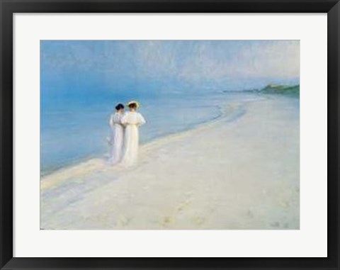 Framed Summer Afternoon on Skagen Beach Print