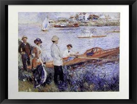 Framed Oarsmen At Chateau Print