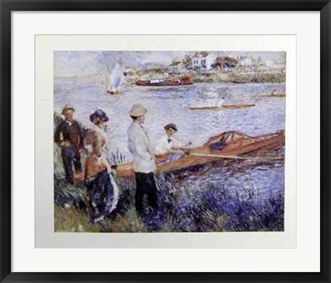 Framed Oarsmen At Chateau Print