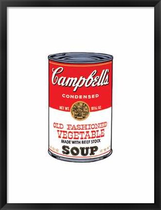 Framed Campbell&#39;s Soup (Old Fashioned Veg) Print