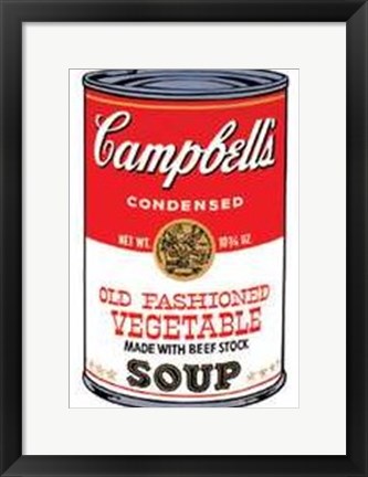 Framed Campbell&#39;s Soup (Old Fashioned Veg) Print