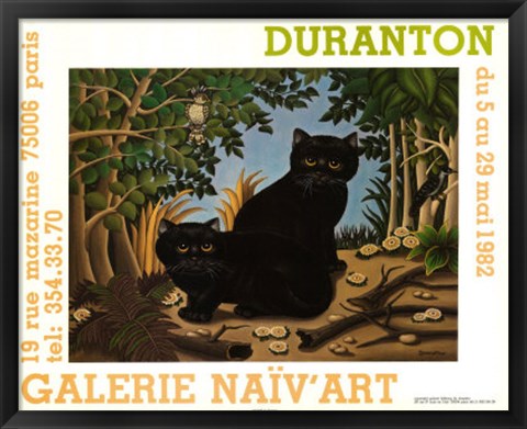 Framed Black Cats Print