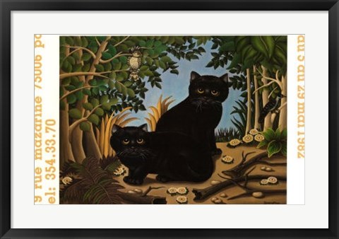 Framed Black Cats Print