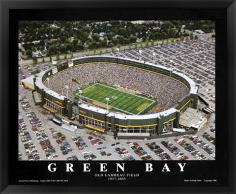 Framed Green Bay, Wisconsin - Old Lambeau Field Print