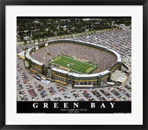 Framed Green Bay, Wisconsin - Old Lambeau Field Print