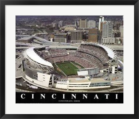 Framed Cincinnati, Ohio - Bengals At Paul Brown Print