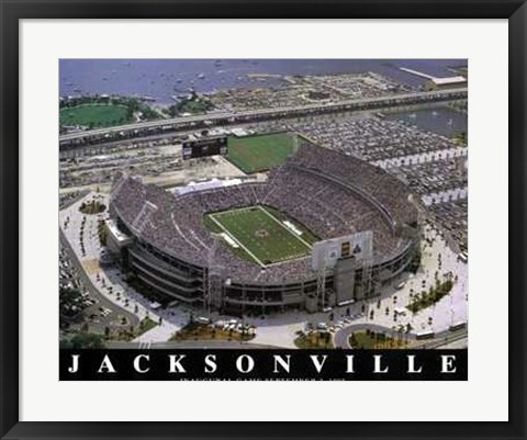 Framed Jacksonville, Florida - Jaguars 1St Game Print