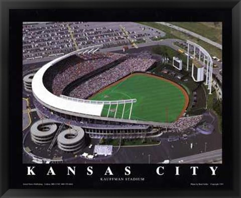 Framed Kansas City - Royals At Kauffman Stadium Print