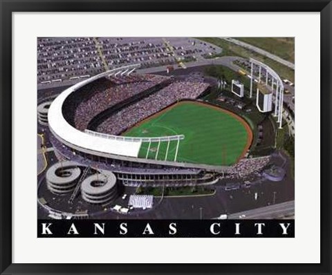 Framed Kansas City - Royals At Kauffman Stadium Print