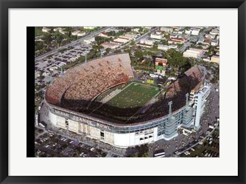 Framed Miami, Florida - Orange Bowl Print