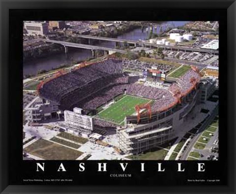 Framed Nashville, Tennessee - Titans At Coliseu Print