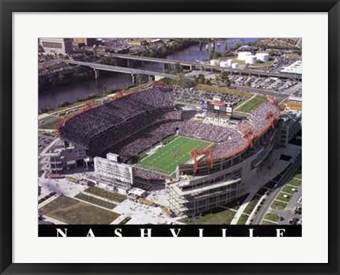 Framed Nashville, Tennessee - Titans At Coliseu Print