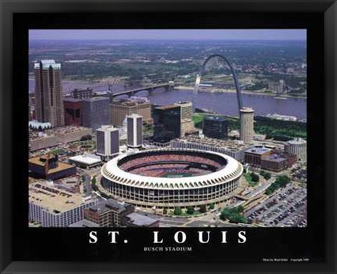 Framed St Louis, Missouri - Cardinals At Busch Print