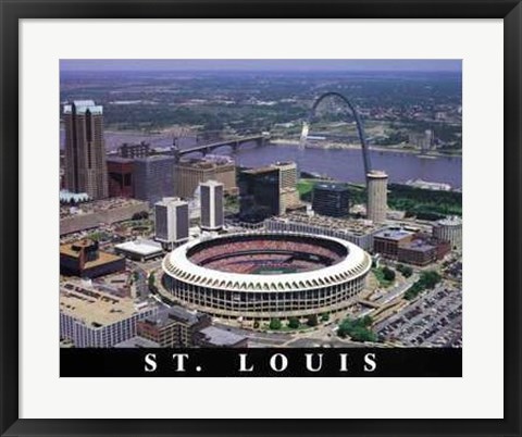 Framed St Louis, Missouri - Cardinals At Busch Print