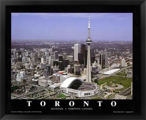 Framed Toronto, Canada - Blue Jays At Skydome Print