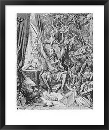 Framed Don Quixote in His Library Print