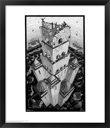 Framed Tower of Babel Print