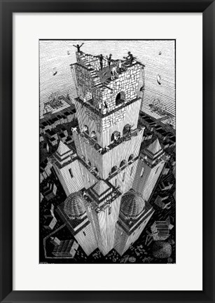 Framed Tower of Babel Print