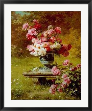 Framed Peonies in a Wild Garden Print