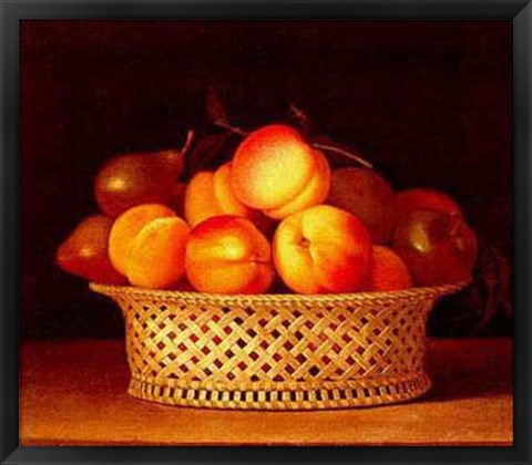 Framed Bowl of Peaches 1818 Print